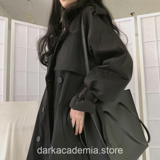 Fashionable Dark Academia Trench Coat