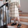 Kawaii  Light Academia Plaid Mori Girl Pleated Skirt