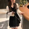 Lace Bow Charming Gothic Academia One Piece Mini Dress
